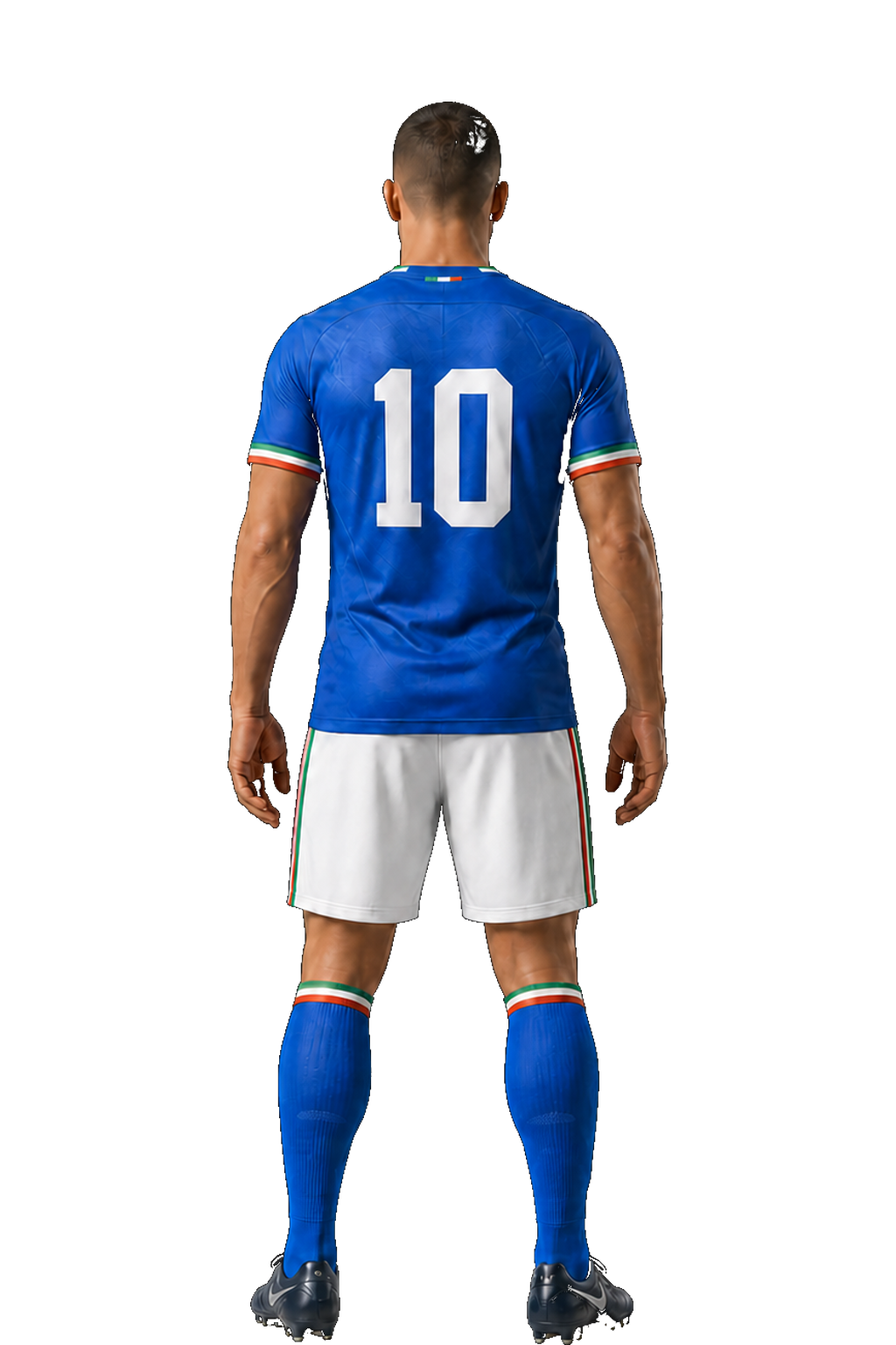 Soccer uniform back view