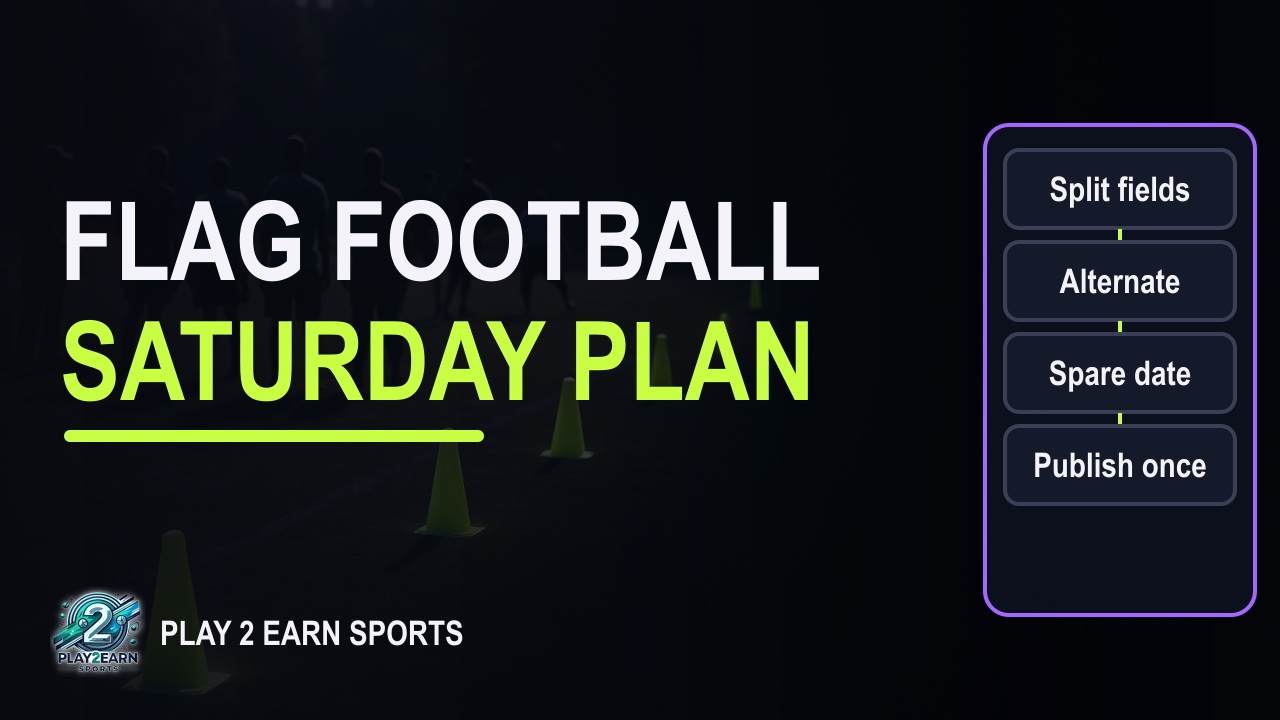 Title card of the video "How to Run a Flag Football League Schedule: Short Fields, Quick Games"