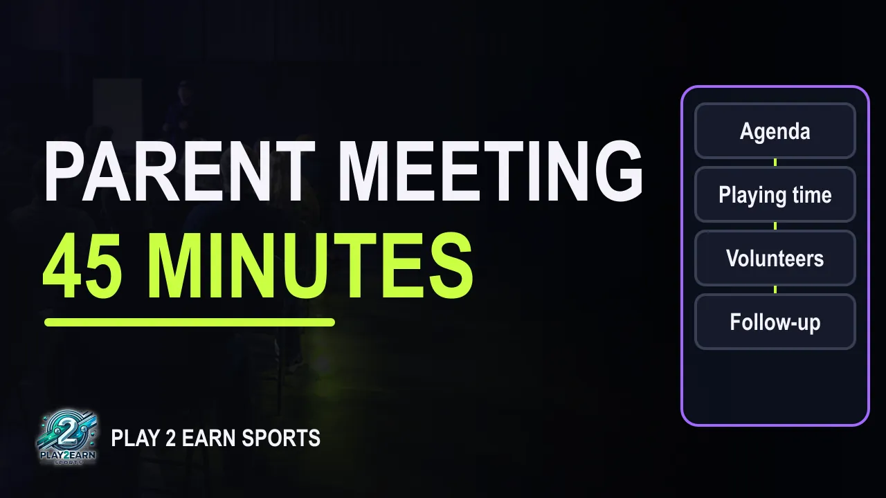 Title card of the video "Preseason Parent Meeting: A 45-Minute Agenda for Coaches"